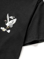 Niepce Men’s Crane and Waves Graphic Tee Japanese Streetwear T-Shirt