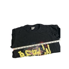 B&C Collection Berlin Graffiti Graphic T-Shirt Black Peace Sign XS E150