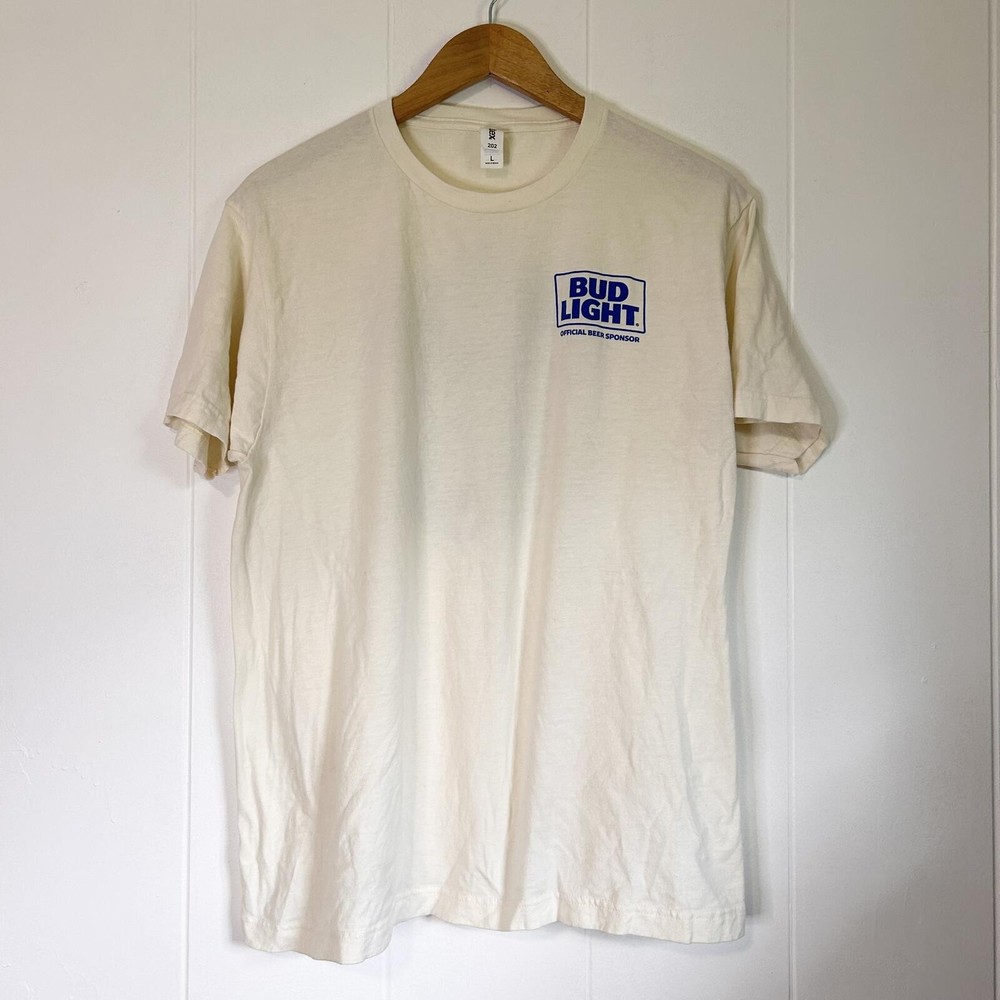 NFL Bud Light Beer Blue Graphic Short Sleeve T-shirt Men’s Large