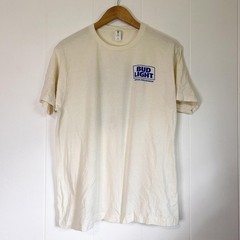NFL Bud Light Beer Blue Graphic Short Sleeve T-shirt Men’s Large