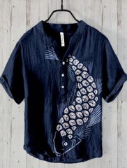 Mens Short Sleeve T-shirt Tops Ladies Cotton Linen Casual Shirt Loose Blouse Tee