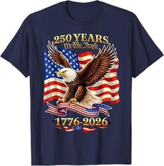 250 Years American 1776 2026 250th USA Birthday 4th of July T-Shirt