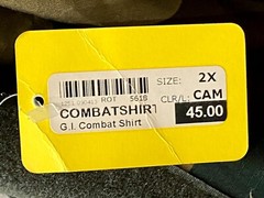 Rothco G.I. Combat Long Sleeve Military Tactical Shirt | Green Camo | Mens 2XL