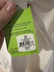 DSG Men’s Cold Weather Compression Crew Neck Top White Base Layer Size Large NWT