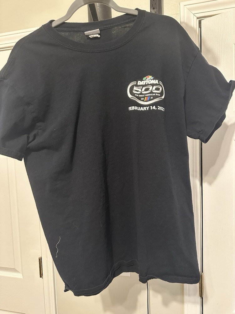 MV Sport Daytona 500 February 14, 2021 Black Cotton Crew Neck T-Shirt Men’s L