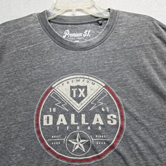 Premium 51 gray graphic t-shirt men size l.