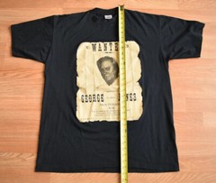 Vintage 1980s George Jones Wanted Tour Shirt Tee XL Country Johnny Paycheck