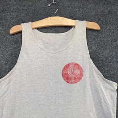 Sriracha Sauce Men’s Hotter Is Better Tank Top Sleeveless Gray L Straight Hem