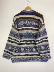 Other brands: MARK&SPENCER knit sweater (thick), XL, wool, multi-color, all-over