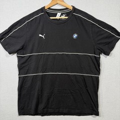 Puma BMW Motorsport Shirt Mens 2XL Black M Logo Racing Crewneck Short Sleeve Tee