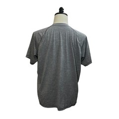 Nike Tee Shirt Mens L Gray Heather Short Sleeve Crew Neck Swoosh Logo Pullover
