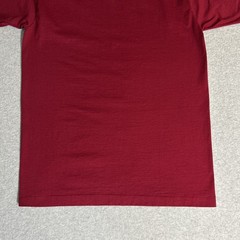 Vintage Fruit of the Loom Best Maroon Red Plain Blank 50/50 Blend T-Shirt Large