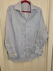 Peter Millar 16R Nanoluxe Easy Care Long Sleeve Dress Shirt Spread Collar Pencil