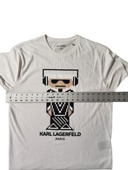 Karl Lagerfeld Men’s White Graphic Logo T-Shirt Size Medium
