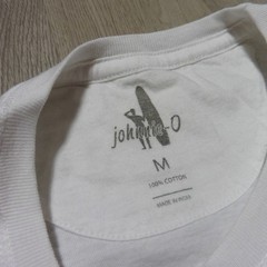 JOHNNIE-O Mens M MEDIUM T SHIRT WHITE BLUE ORANGE DALE 2.0 GOLF