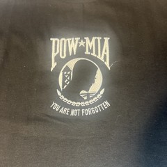 POW MIA You Are Not Forgotten Embroidered Shirt Mens Size 2XL Black