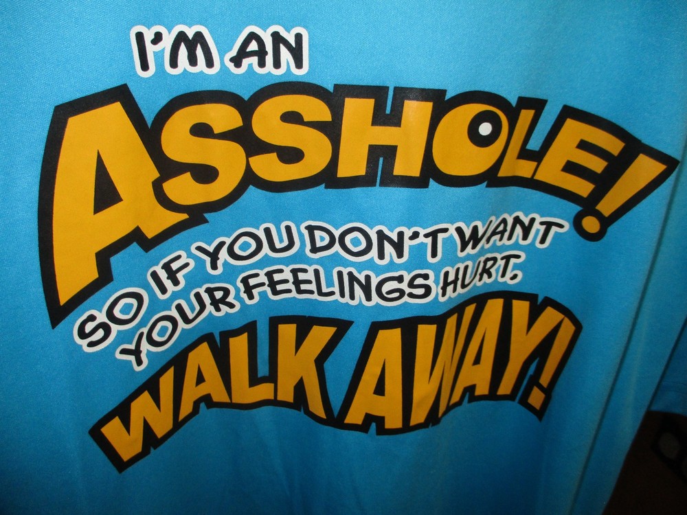 Badger Sport Graphic T-Shirt Men’s Humorous I’m An A$$hole,Size Large