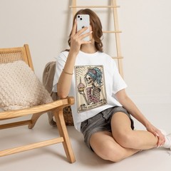 40th Birthday Skeleton Tarot Retro Tee