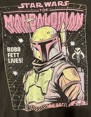 Star Wars Mandalorian Fifth Sun T-Shirt XL Black “Boba Fett Lives”