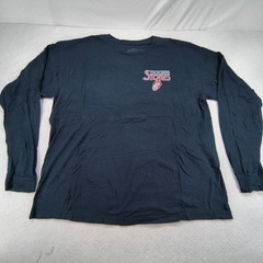 The Rolling Stones Long Sleeve Band Crew Neck T Shirt Mens Size XL Navy