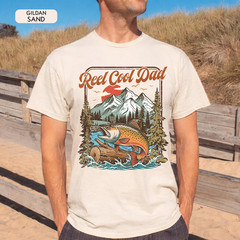 Comfort Colors Reel Cool Dad Fishing Shirt Father’s Day Gift For Husband Men Tee