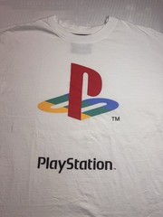 Forever 21 PlayStation Logo Graphic Print Long Sleeve Crew Neck T-Shirt M White