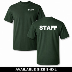 STAFF T-Shirt Event Staff Security Uniform Employee Work Crew Tee S-5XL