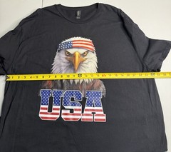 USA Flag 🇺🇸 Patriotic Eagle Boeing F-15 Fighter Jet T Shirt Size 2XL