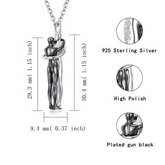 Gay Couple Gifts for Men Silver Hugging Gay Pride Pendant Necklace Male LGBT …