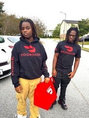 Reflective Tshirt DoorDash or Flex Delivery Driver Red Blue Black Door Dash