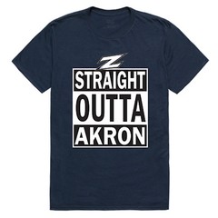 University of Akron UA Zips NCAA College Straight Outta Graphic Tee T Shirt