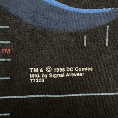 Vintage 1995 Batman Forever Batwing Single Stitch Graphic T Shirt Size XL Used