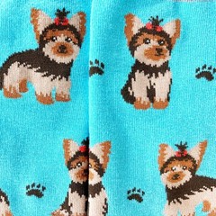 Premium Comfort Animal Socks Women Yorkie Dog Print Soft Cotton Hosiery Gift