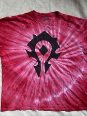 Blizzard World of Warcraft Horde Tie Dye T Shirt 2XL Gamer VTG/Y2K style