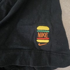 Nike Shirt Mens Large Black Sole Food Burger Graphic Nike Tee 100% Cotton