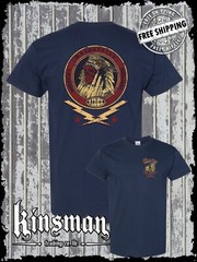 Custom Tradition Motorcycle Biker 2-Sided T-Shirt / Indian Skull War Bonnet
