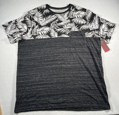 The Foundry Black and White Leaf design t-Shirt size 2XLT new with tags