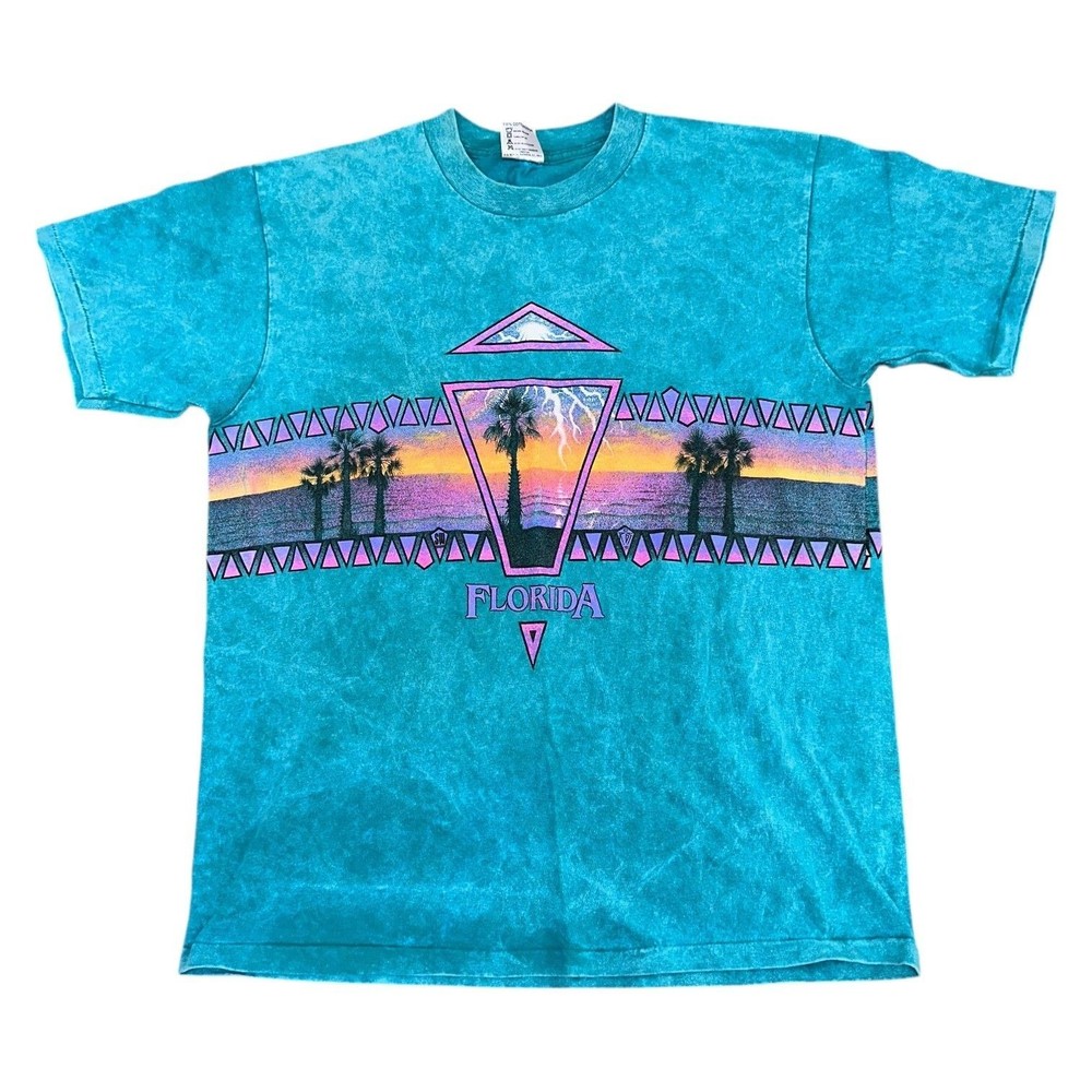 Vintage Oneita Florida T-Shirt Single Stitch 90s Retro USA Cotton Mens Large