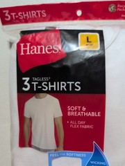 Hanes Men’s ComfortSoft 3 Pack Crew Neck, Tagless T-Shirts – White, Large 42-44