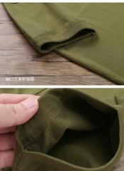 Cotton Henry Collar Short Sleeve T-Shirt Summer Men American Retro Fitness