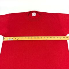 Vintage Blank T Shirt 1990s JERZEES Blank Red Cotton Polyester Blend Adult LARGE