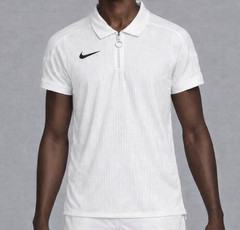 Nike Court Men’s Dri-FIT ADV Textured Tennis Polo – HQ0792 100 – White – Size: L