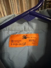 THRALL Logo Button-Up Work Shirt Size XL SIGNED by Mike Hard God Bullies