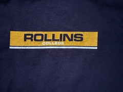 VINTAGE Rollins College T-Shirt Medium Navy Jones & Mitchell Uni Tee