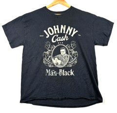 Johnny Cash Tee Shirt Black Nashville Tennessee Sz Men’s M Country Singer Retro