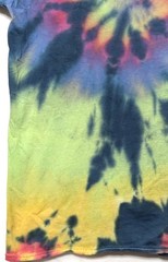 Handmade Tie Dye Spiral Pattern Multicolor Rainbow Large Shirt 21.5″ W X 28″ L