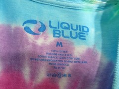 Liquid Blue Tie Dye Spiral Dancing Bear Grateful Dead 1995 VTG T Shirt M EUC
