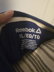 New Reebok Men’s Blue Spellout Short Sleeve Graphic Print T-Shirt Sz XL