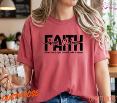 Unisex Faith Hope Love T-Shirt, Men T shirt,Women T shirt Gift ReligionTop