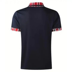 Lapel Men’s T-Shirt Summer Fashion Casual Blouse Business Solid Color V-neck